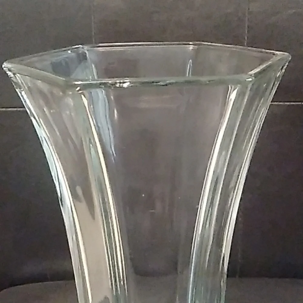 Crystal 6 Sided Flower Vase